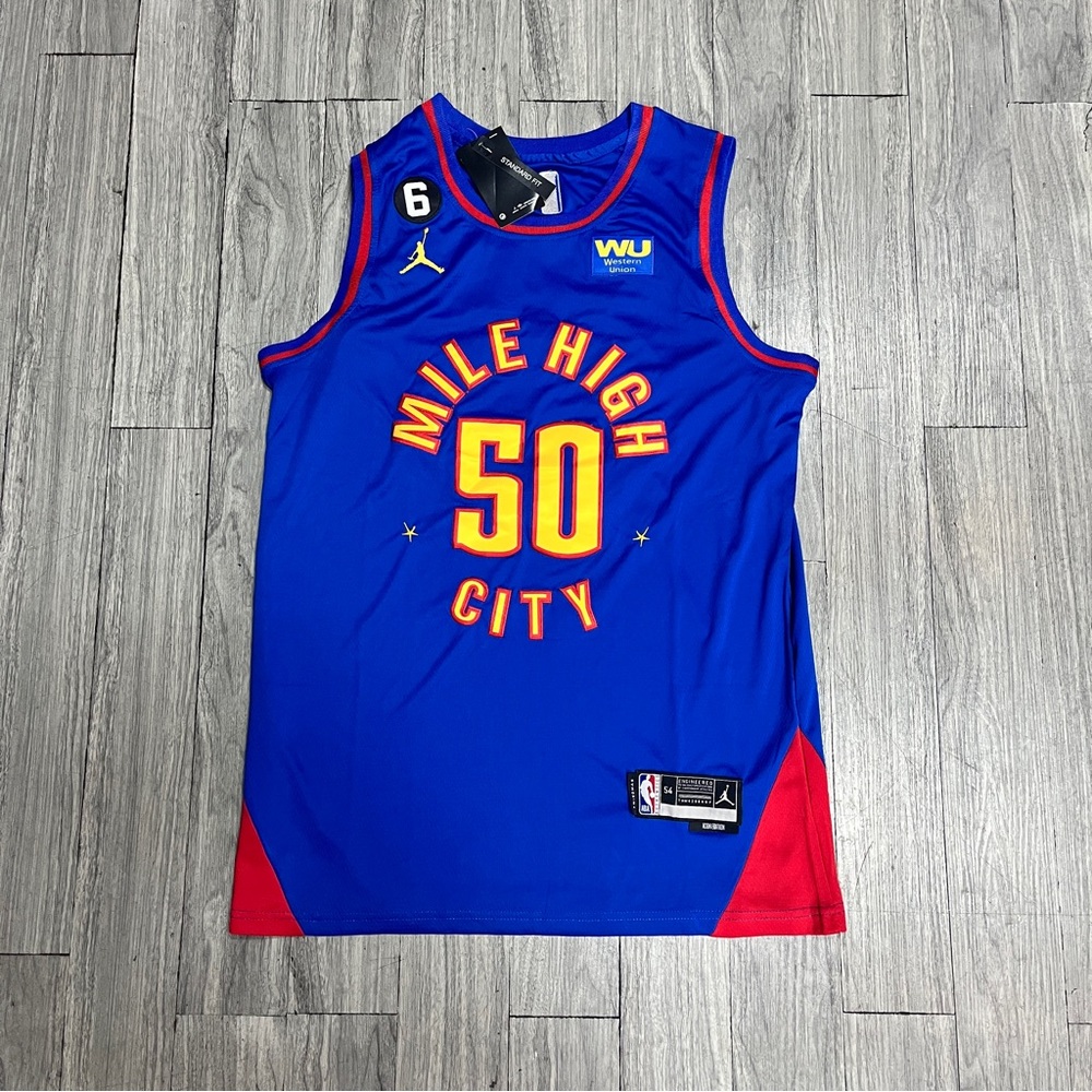 Jordan Brand New/ with Tags Denver Nuggets Mile High City Aaron Gordon Jersey